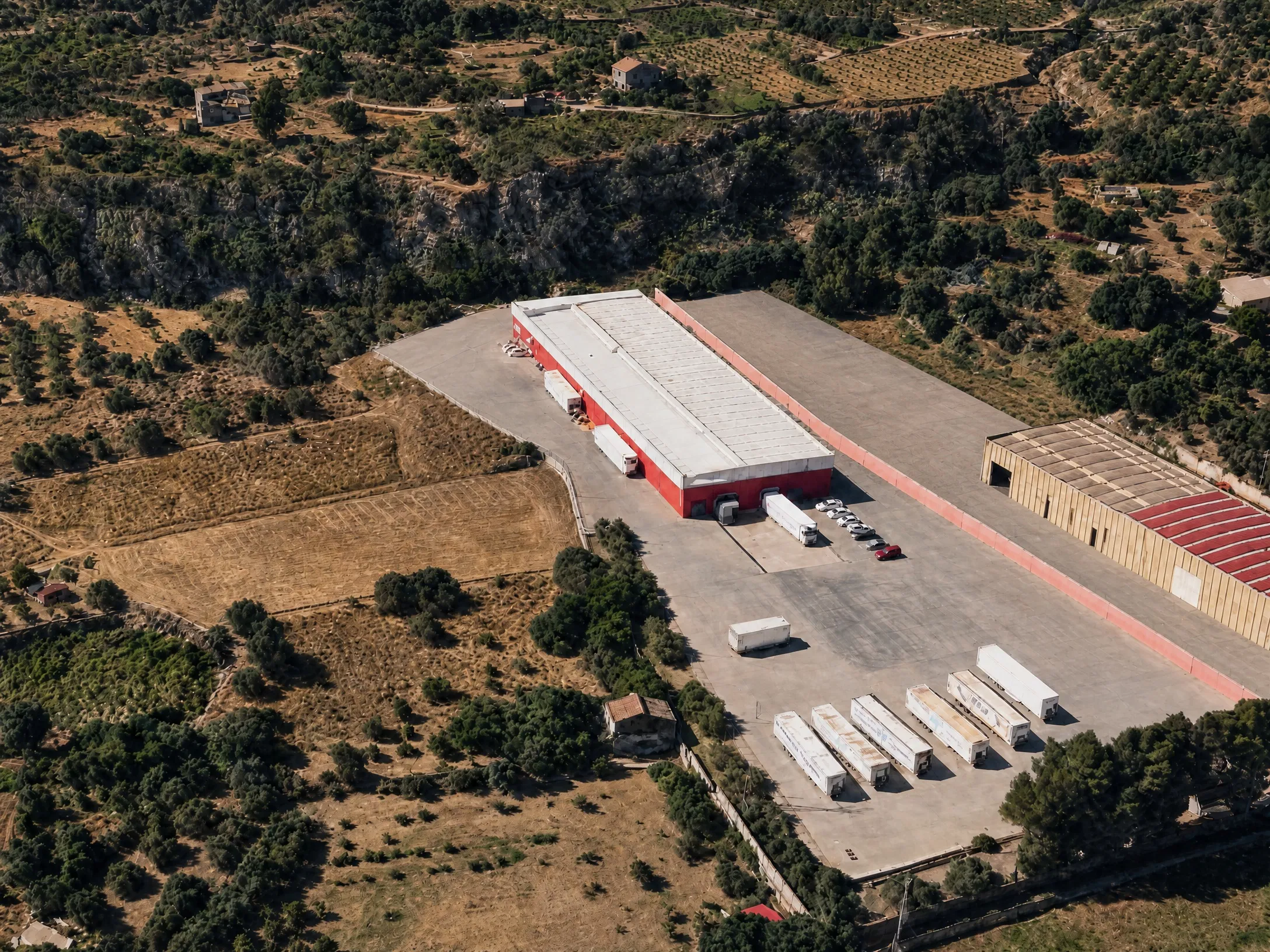 Vista aerea dello stabilimento Di Costa S.p.A. a Francavilla di Sicilia